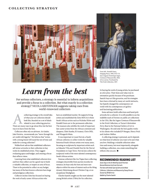 Business Day Art Supplement - Nicola Kritzinger - Learn from the best - 13 February 2019